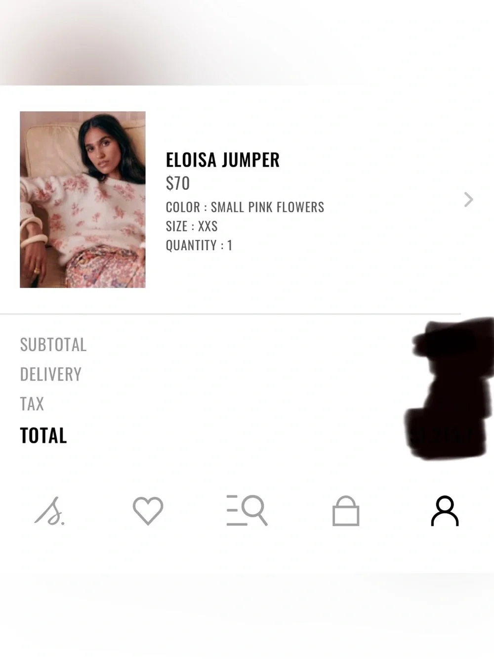 Sezane Eloisa Jumper - Small Pink Flowers - XXS - Picture 11 of 11